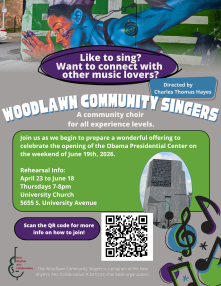 Woodlawn Community Singers Flyer